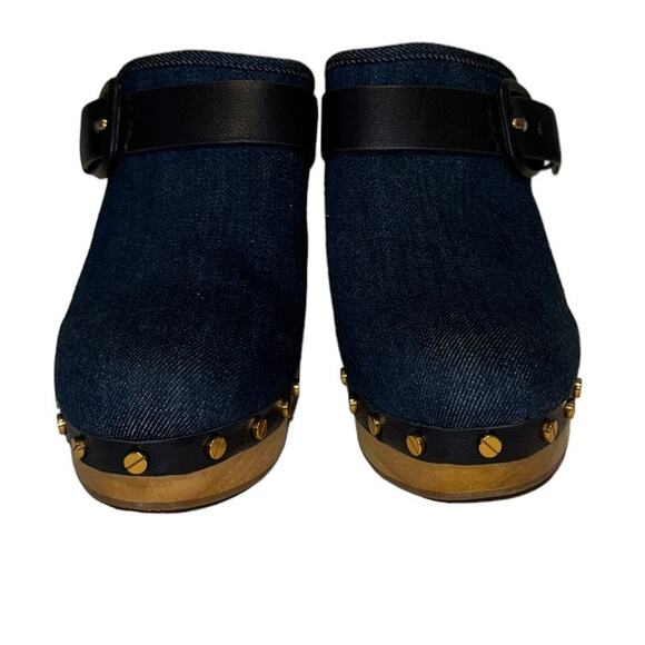 Brand New Veronica Beard Dacey Blue Denim Clogs Mule Size 9 - Picture 5 of 12